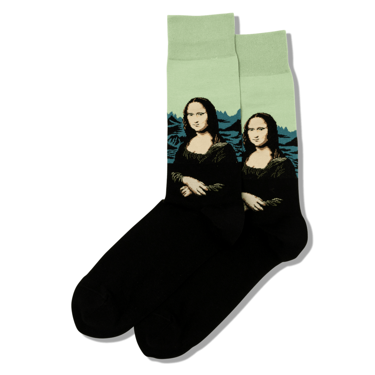 Mona Lisa Socks Men&#39;s Crew Sock black