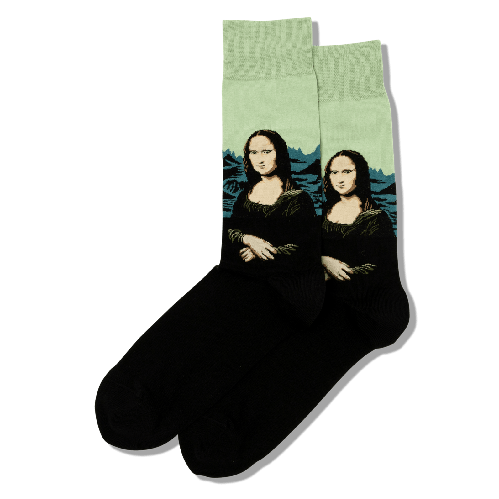 Mona Lisa Socks Men's Crew Sock black