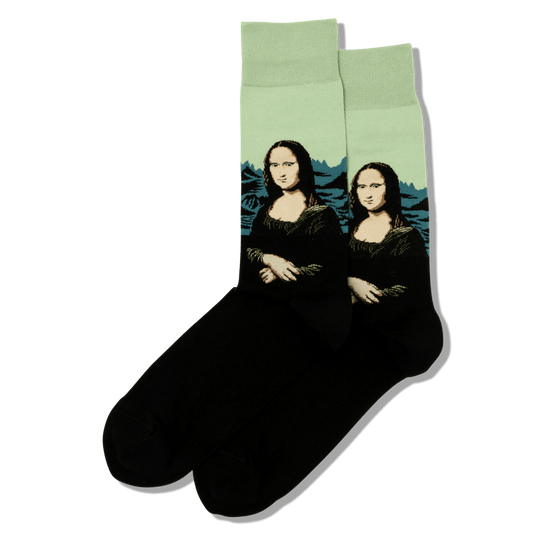 Mona Lisa Socks Men's Crew Sock black