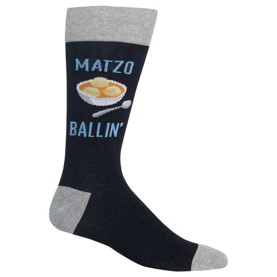 Matzo Ballin' Men's Crew Socks Black