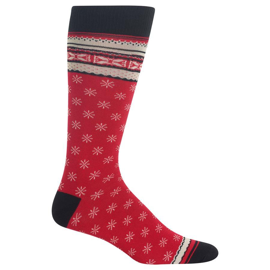 Fair Isle Men's Crew Socks Red