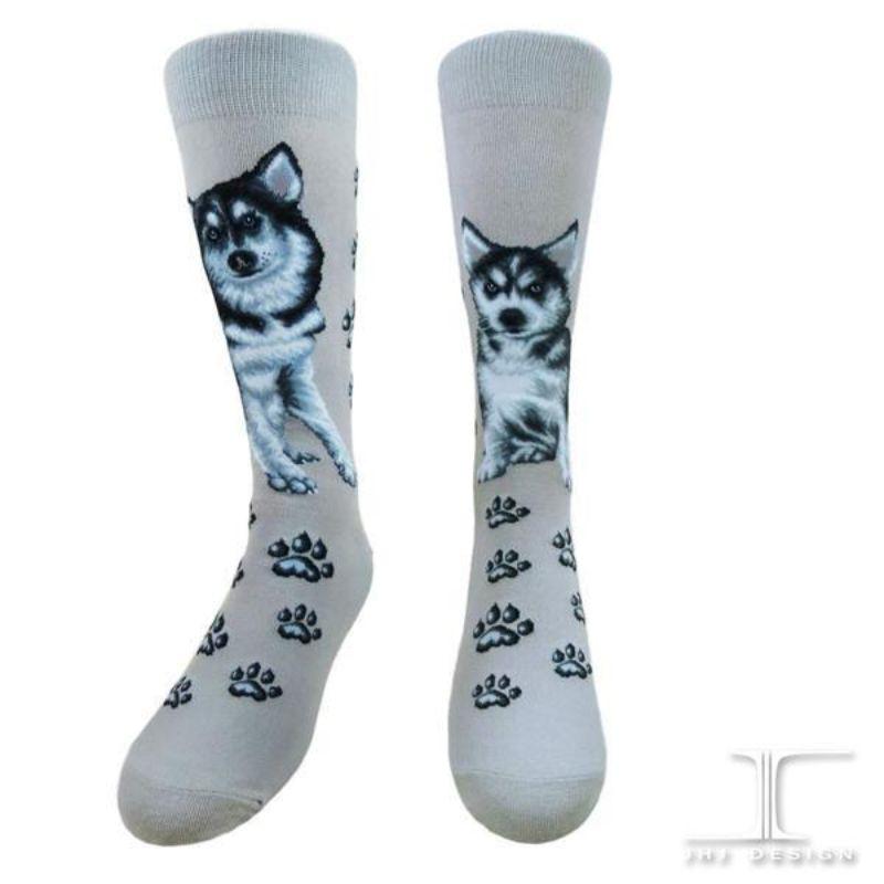Husky Socks Unisex Crew Sock gray