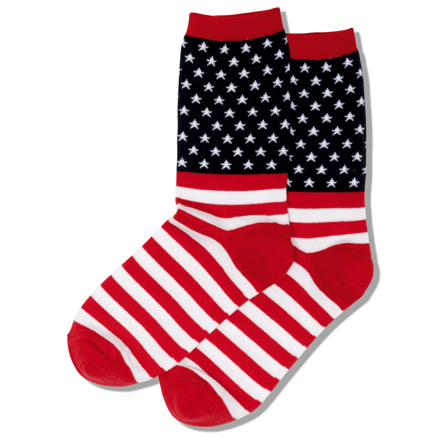 Starry Flag Socks Women's Crew Sock red