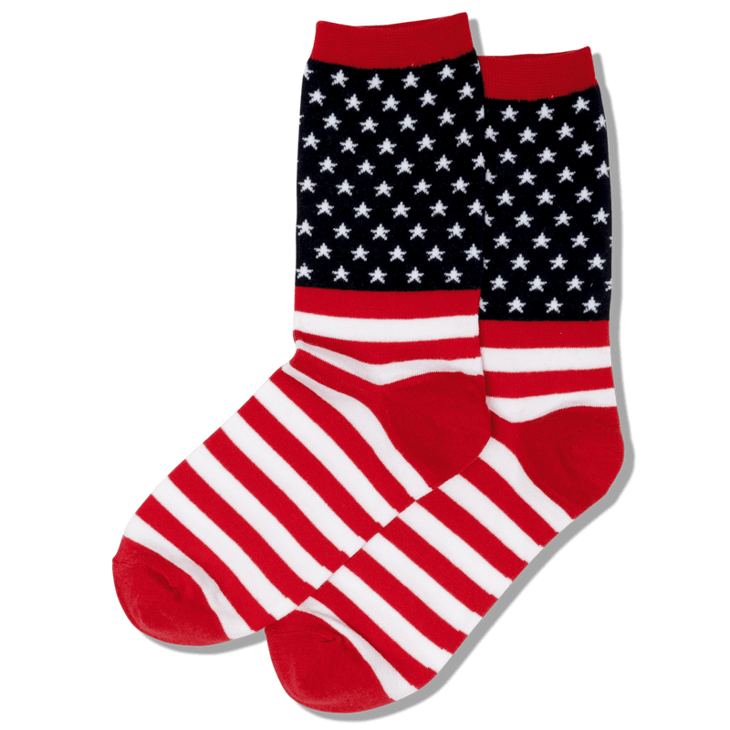 Starry Flag Socks Women's Crew Sock
