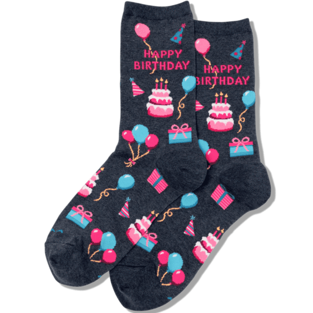 Happy Birthday Socks Women&#39;s Crew Sock
