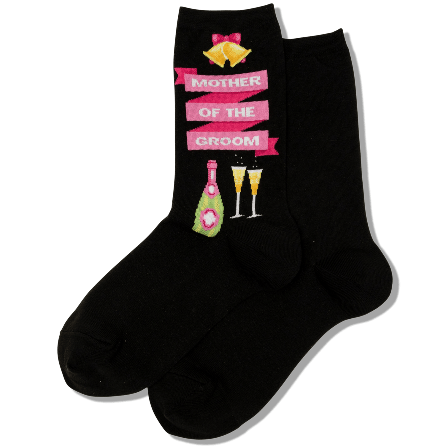 Mother of the Groom Socks Women's Crew Sock black
