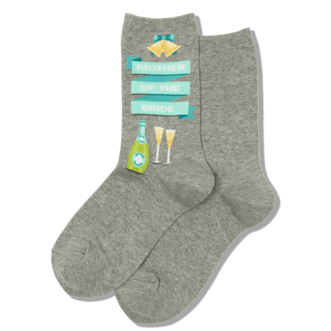 Mother of the Bride Crew Socks gray