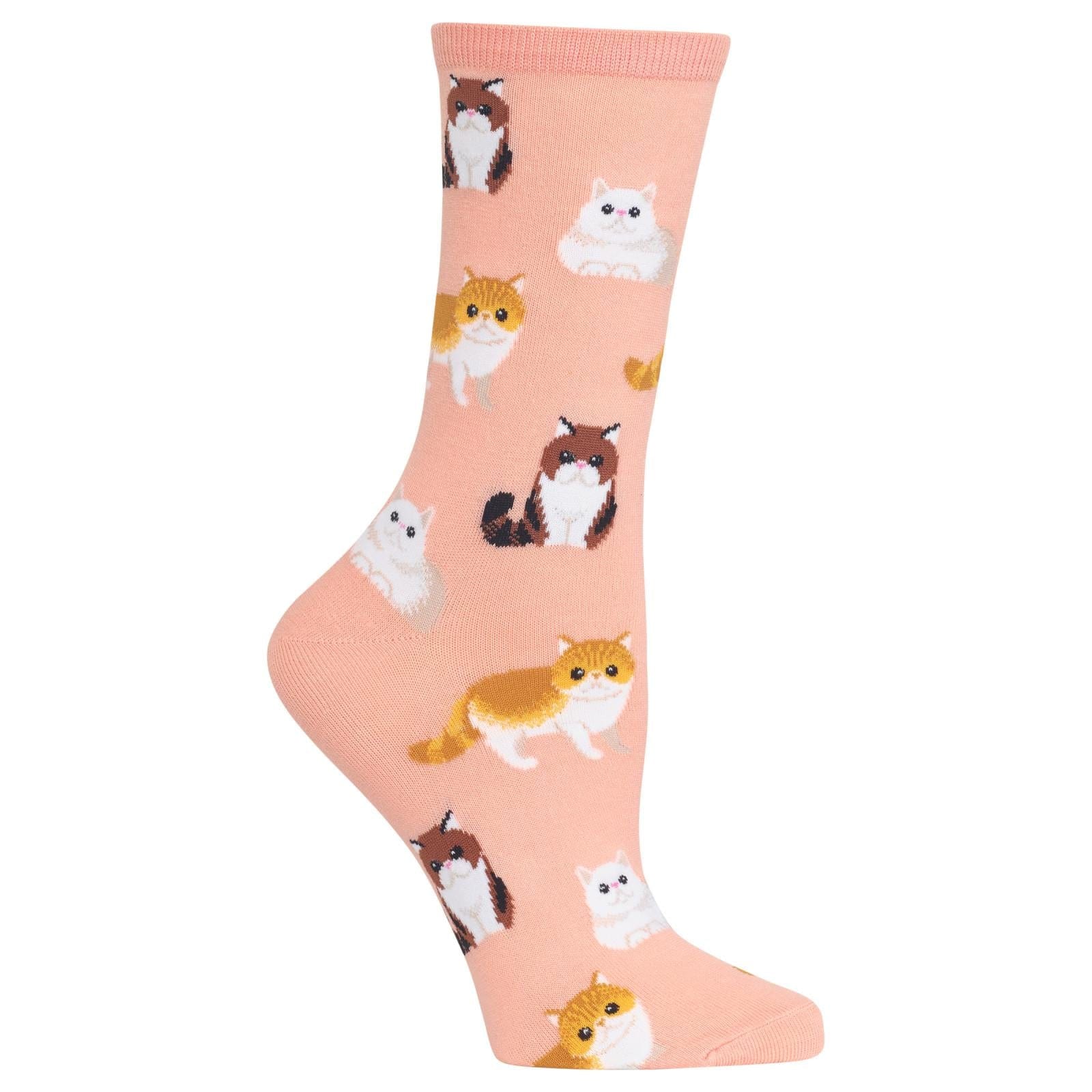 Persian Cats Women's Crew Socks Blush