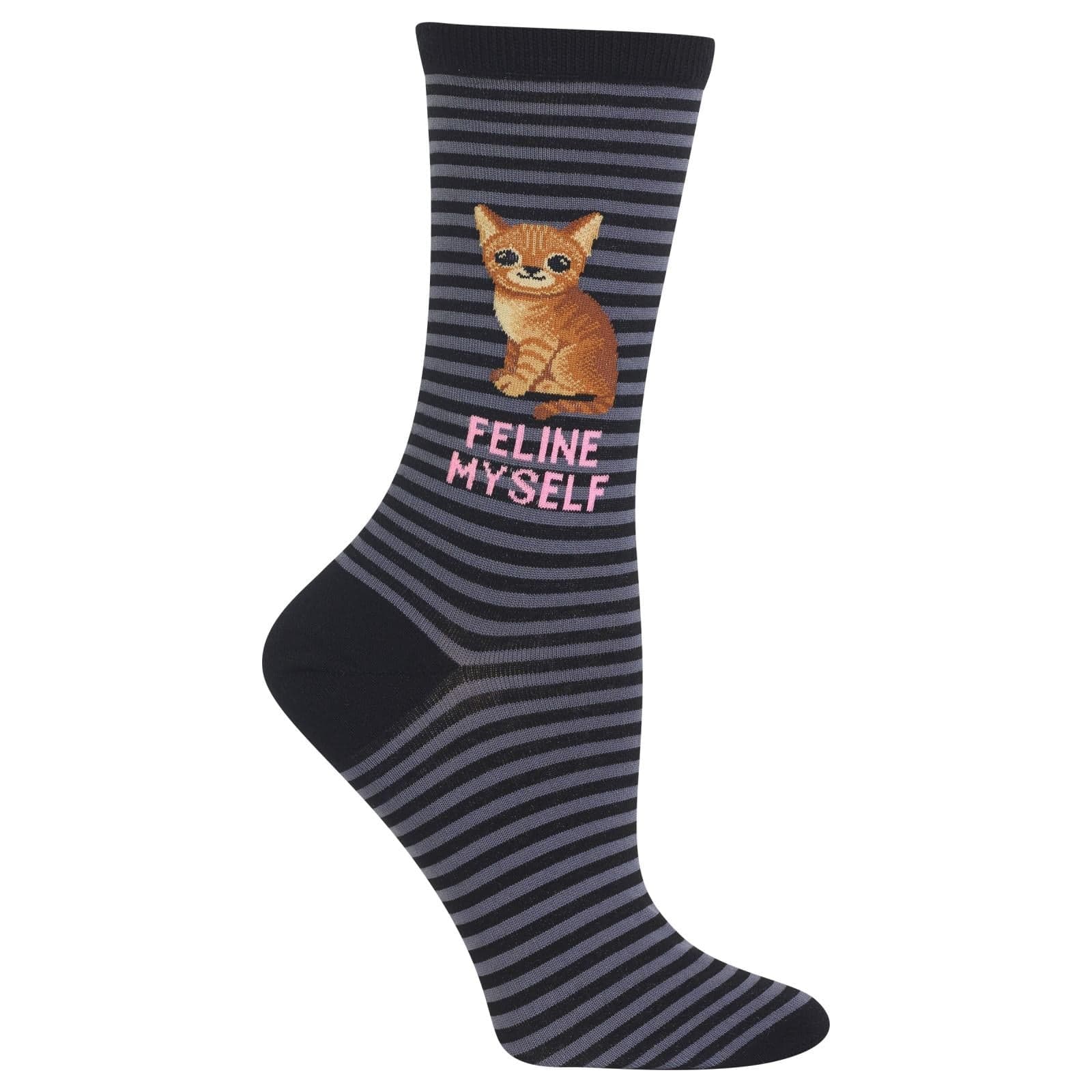 Feline Myself Women's Crew Socks Black