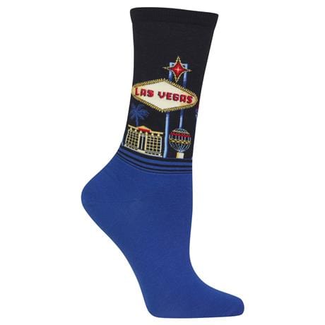 Las Vegas Women's Crew Socks Black