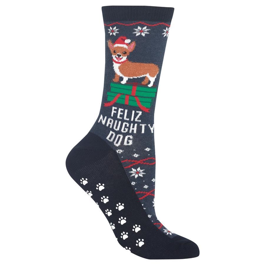 Feliz Naughty Dog Women's Socks Navy