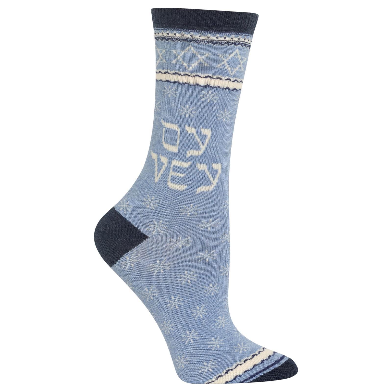 Oy Vey Women's Crew Socks Blue