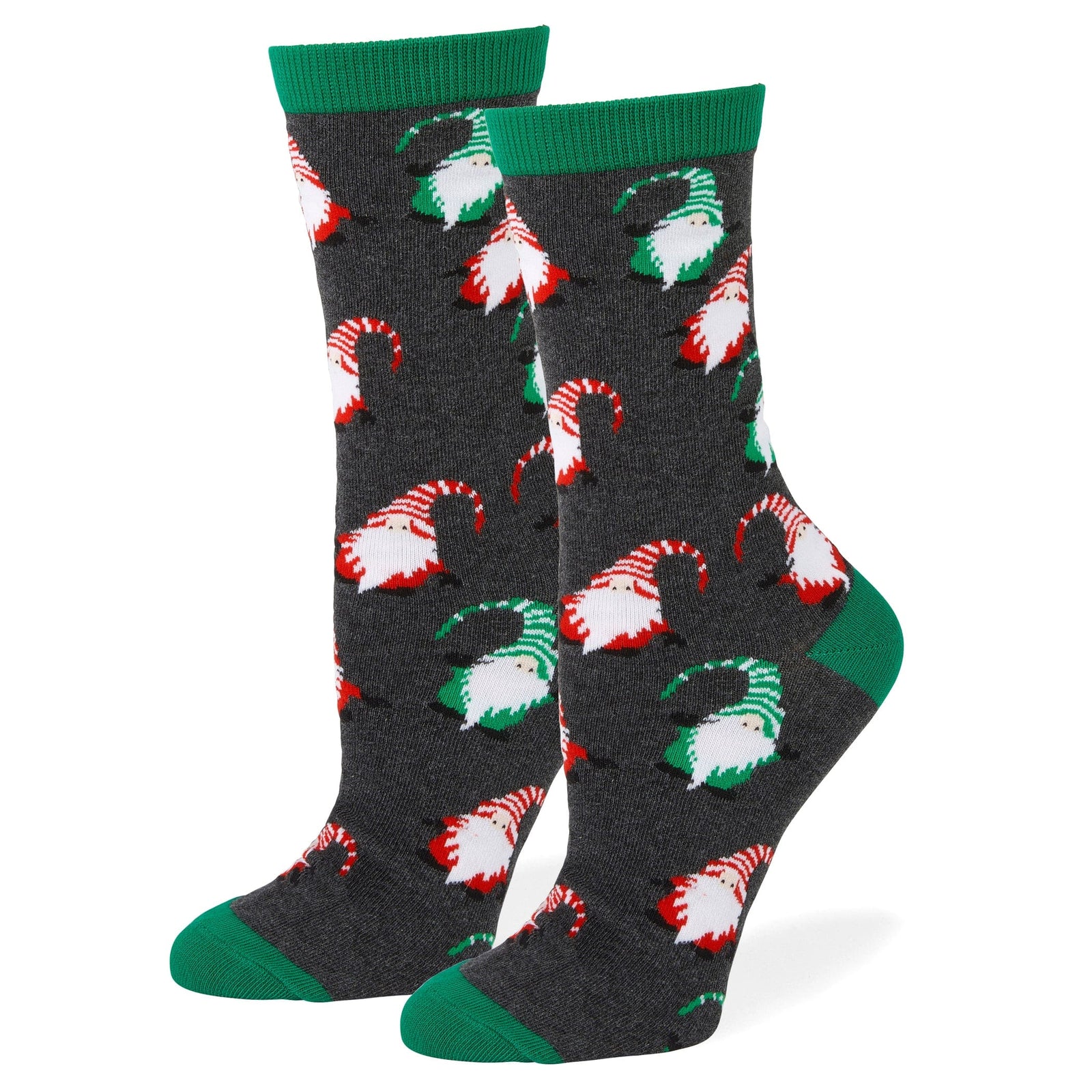 Holiday Elves Crew Socks Grey