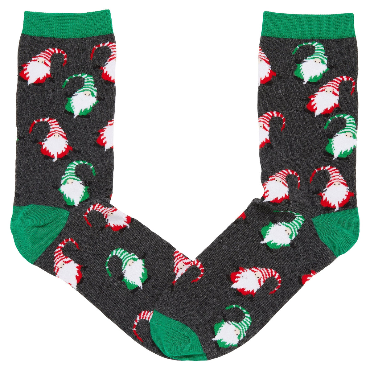 Holiday Elves Crew Socks Grey