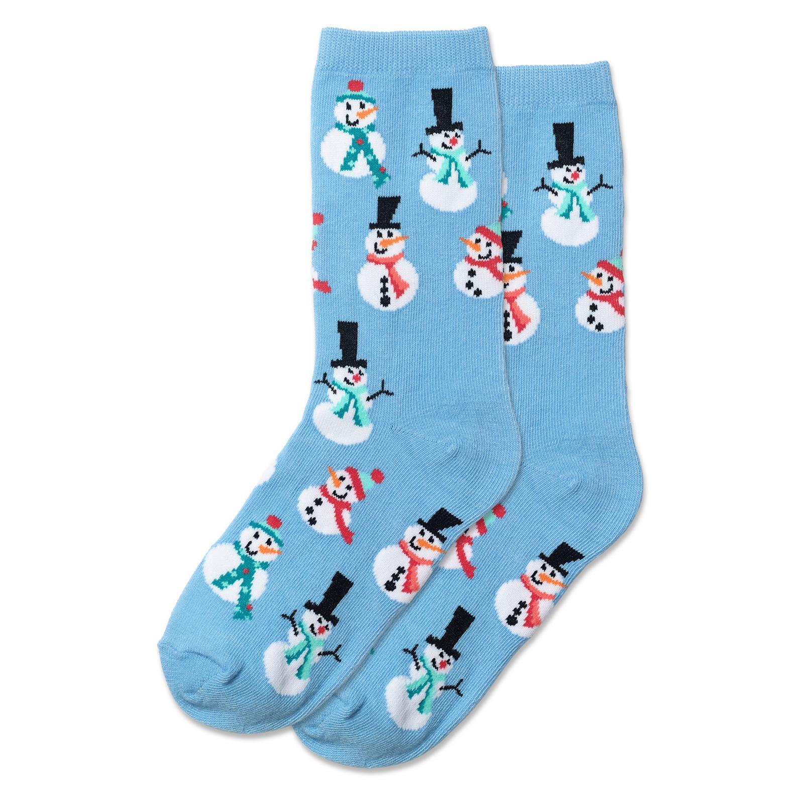 Snowmen Children's Crew Sock Blue