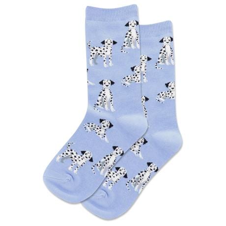 Kid's Dalmation Crew Socks Periwinkle