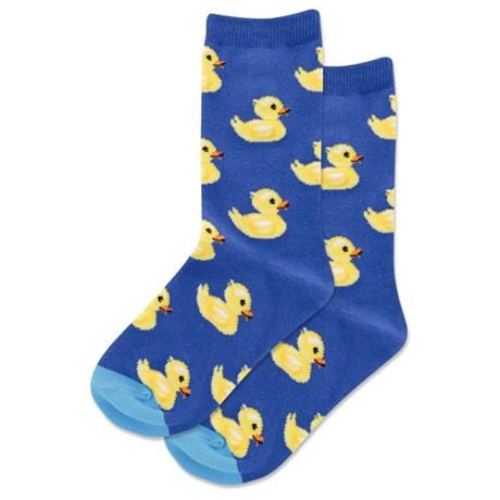 Kid's Rubber Duck Crew Socks Blue