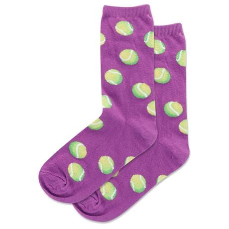 Tennis Balls Kid's Crew Socks Purple