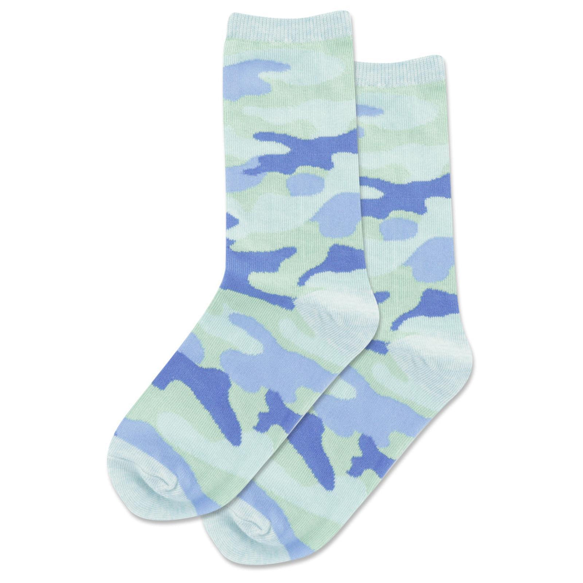 Camouflage Kid&#39;s Crew Socks Blue