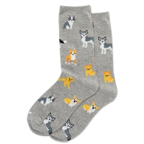 Dog Kid's Crew Socks Grey
