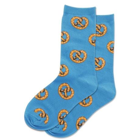 Pretzels Kid's Crew Socks Turquoise