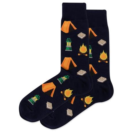 Camping Men's Crew Socks Blue