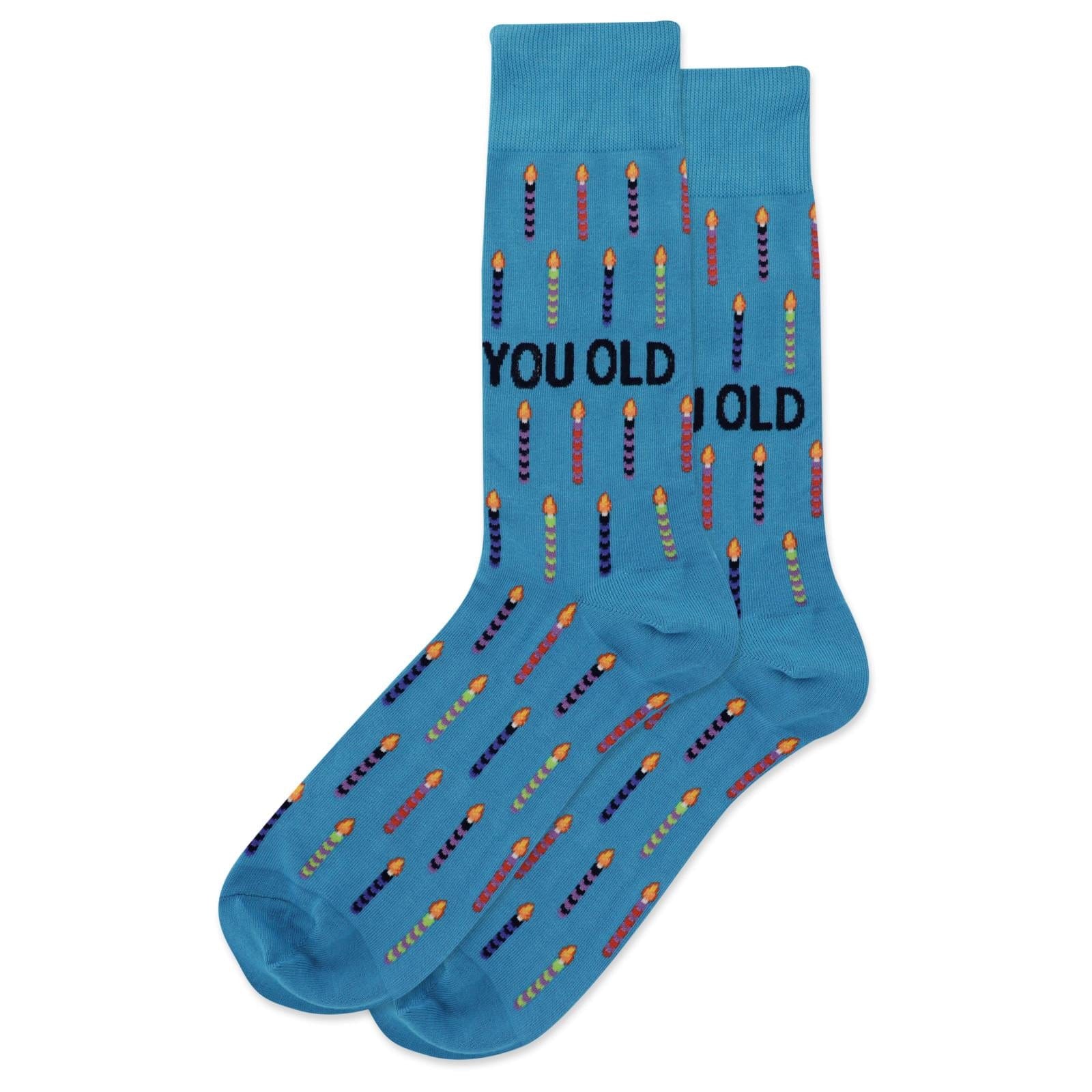 You Old Men's Crew Socks Teal