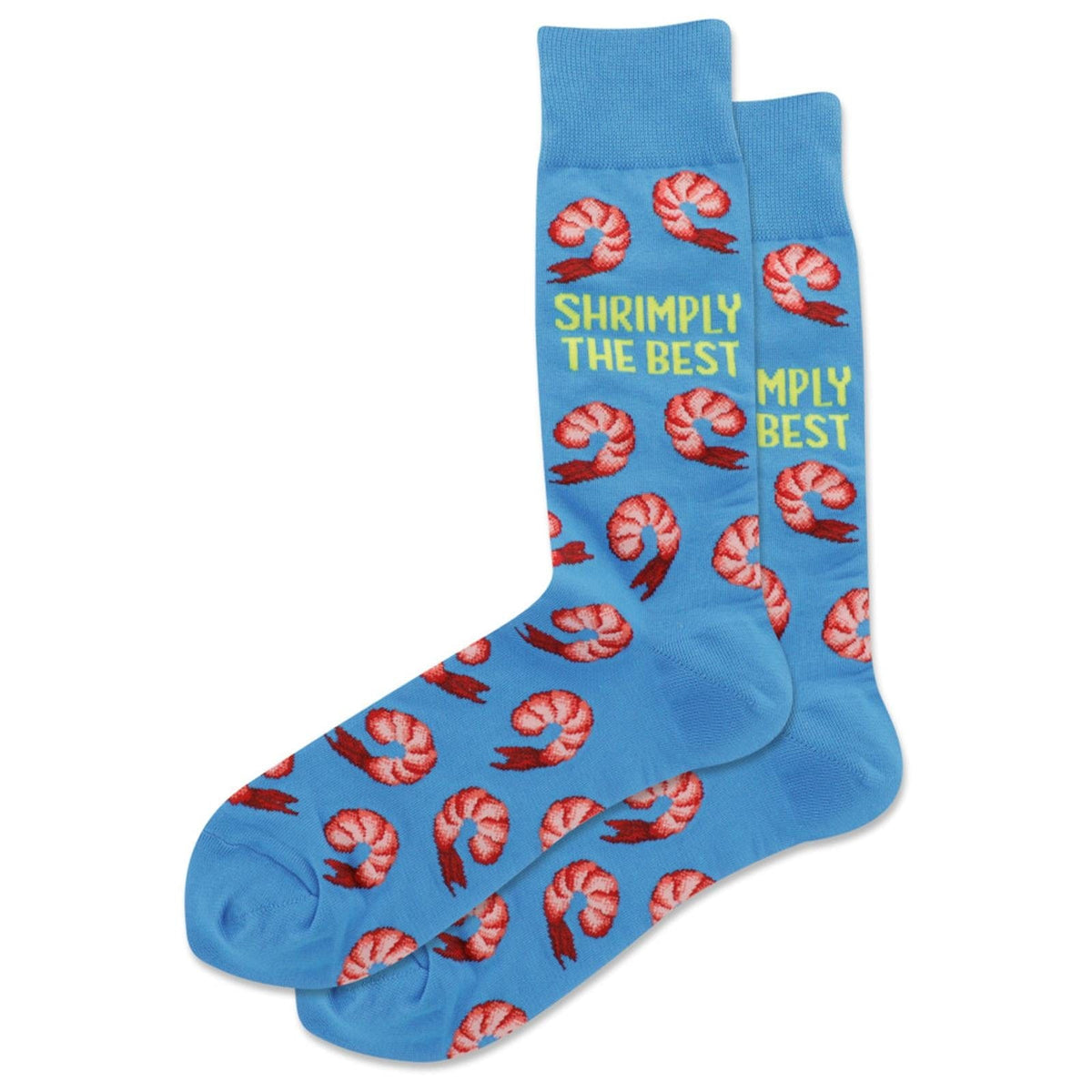 Shrimply the Best Men&#39;s Crew Socks Turquoise