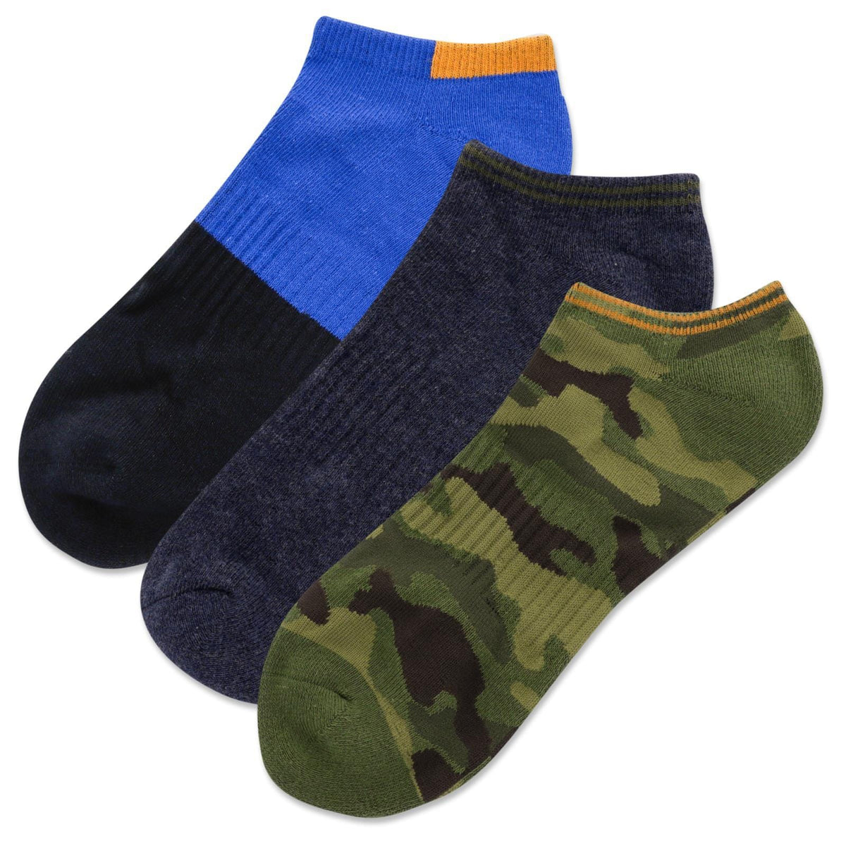 Camouflage Men&#39;s Low Cut 3 Pack Olive
