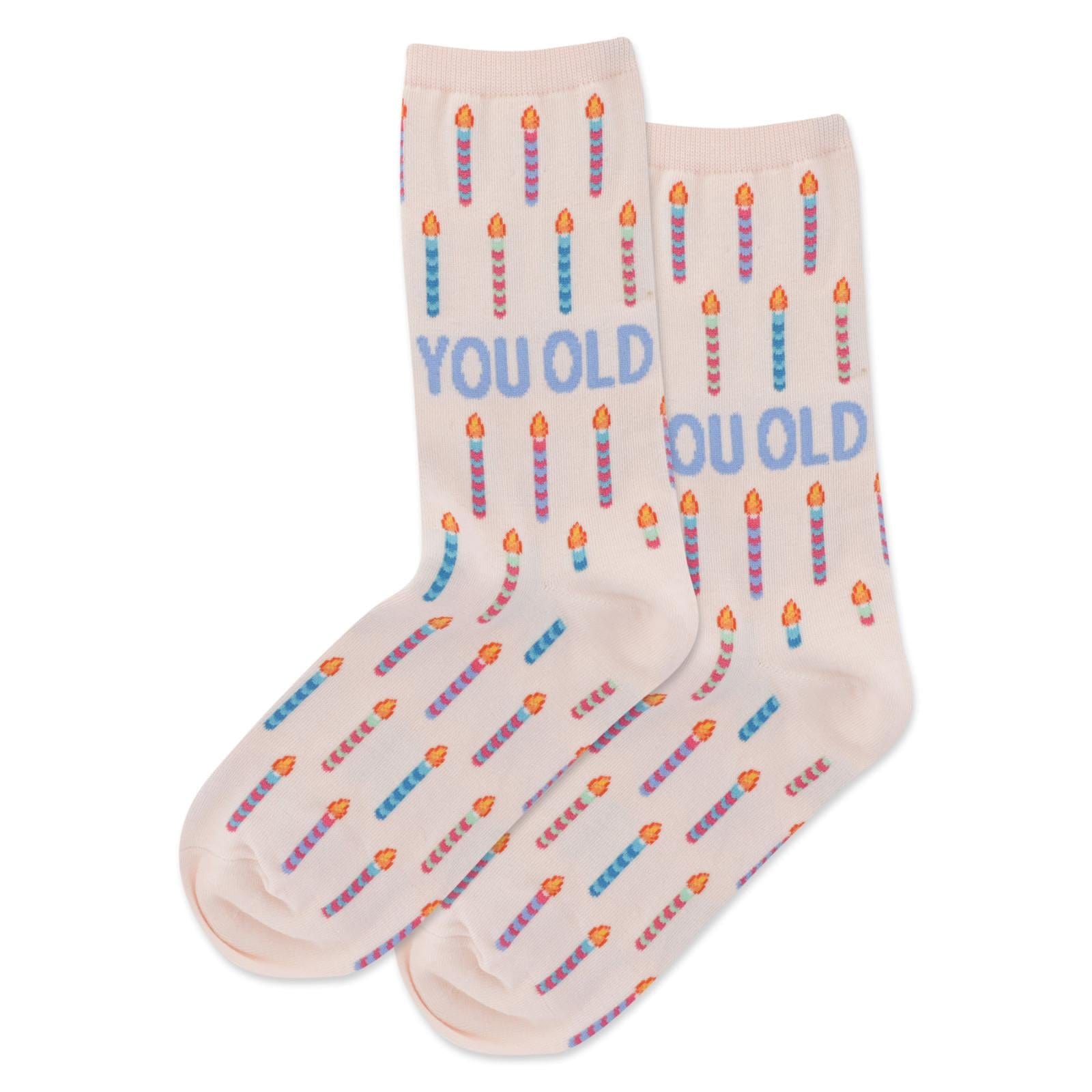 You Old Women's Crew Socks Blush