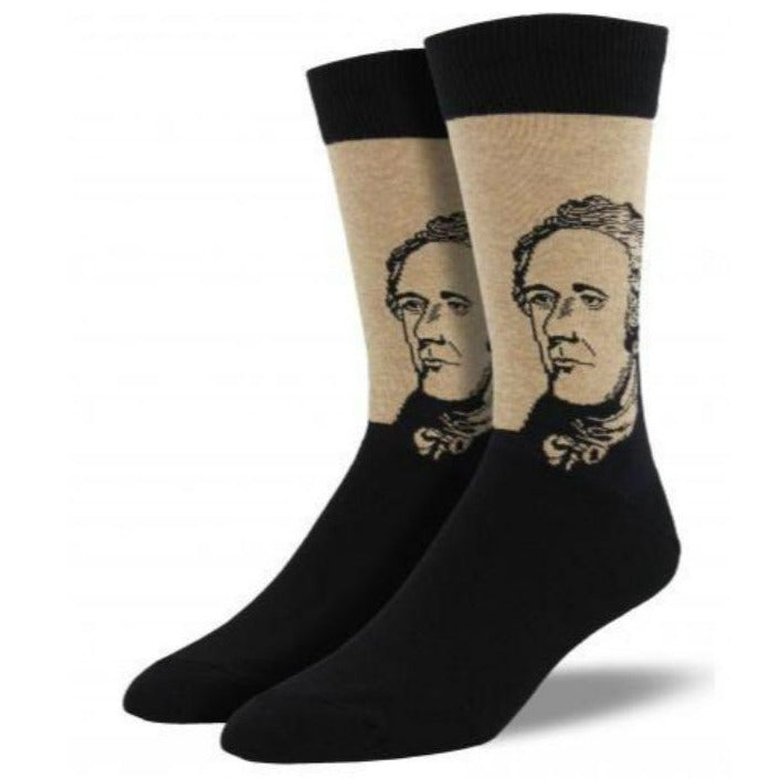 Alexander Hamilton Socks Men&#39;s Crew Sock Hemp