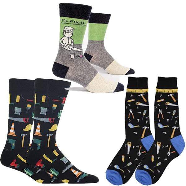 Father&#39;s Day Handy Man Gift Bag Of Socks Multi