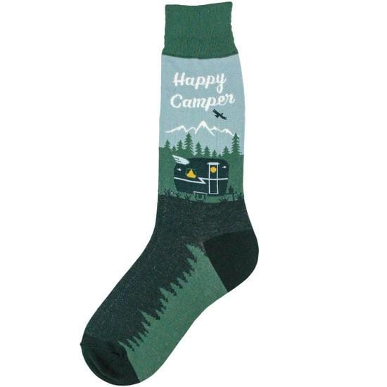 Happy Camper Men's Crew Socks Green