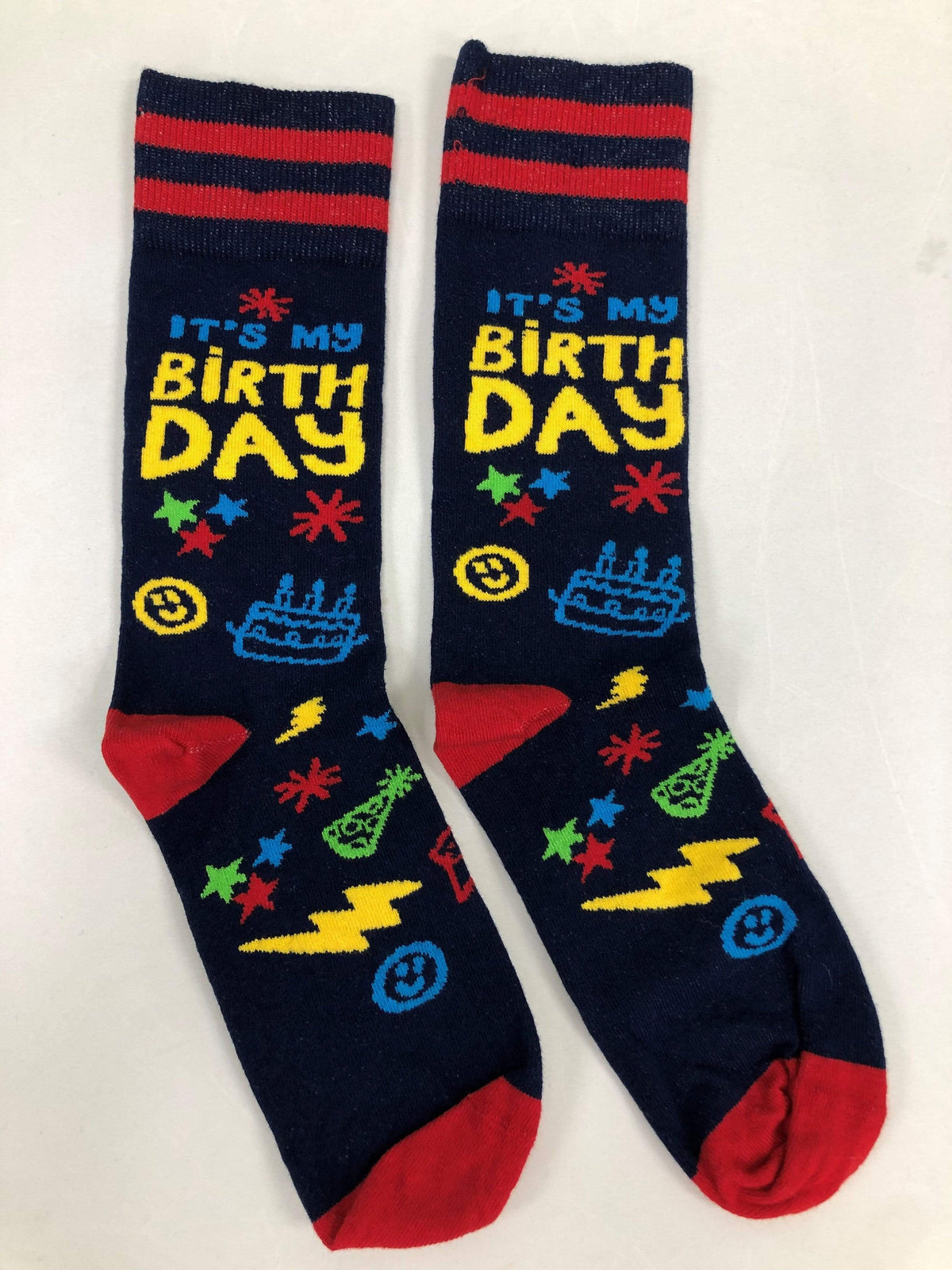 It&#39;s My Birthday Socks Unisex Crew Socks Blue