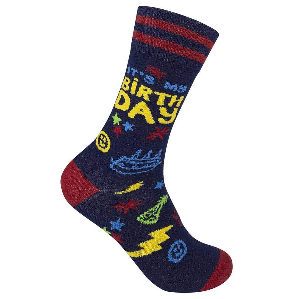 It's My Birthday Socks Unisex Crew Socks Blue