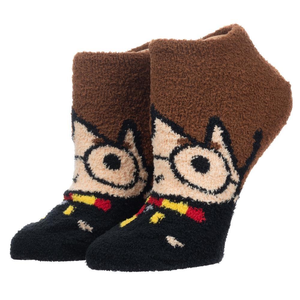 Harry Potter Fuzzy Chenille Ankle Sock Brown