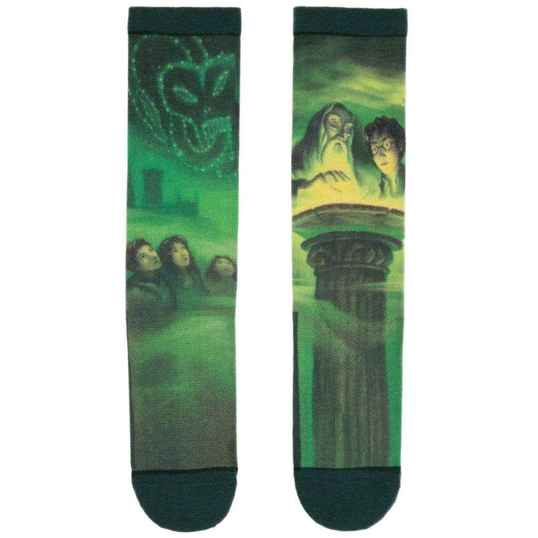 Harry Potter and the Half-Blood Prince Socks Unisex Crew Sock Womens Small / Green