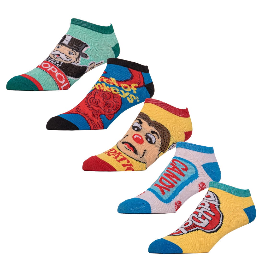 Hasbro Games 5 Pair Ankle Socks Multi