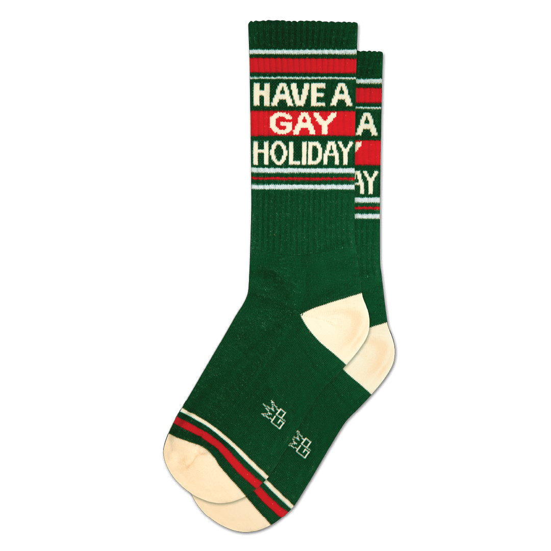 Have A Gay Holiday Unisex Crew Sock Green