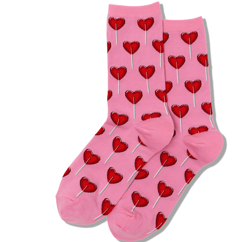 Heart Lollipop Socks Womens Crew Sock Johns Crazy Socks