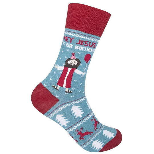 Hey Jesus It's Your Birthday Unisex Crew Socks Blue