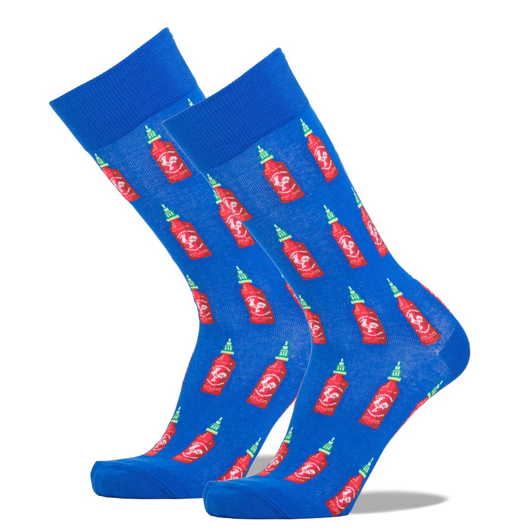 Hot Sauce Men&#39;s Crew Socks Blue