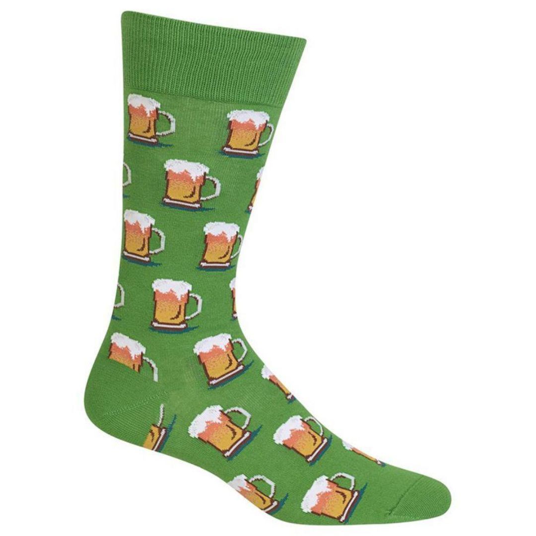 Beer Socks Men's Crew Sock Green