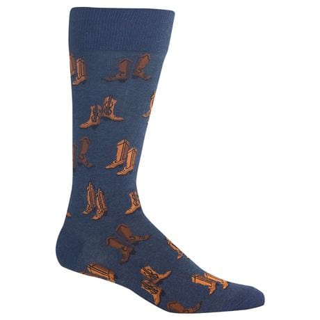 Boots Men's Crew Socks Blue