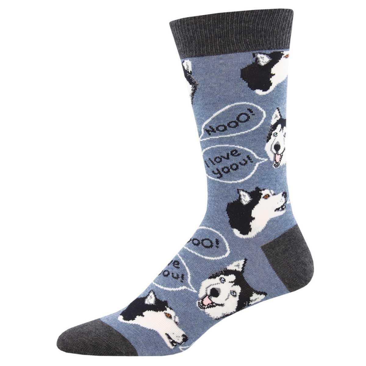 Howling For You Men's Crew Sock Blue
