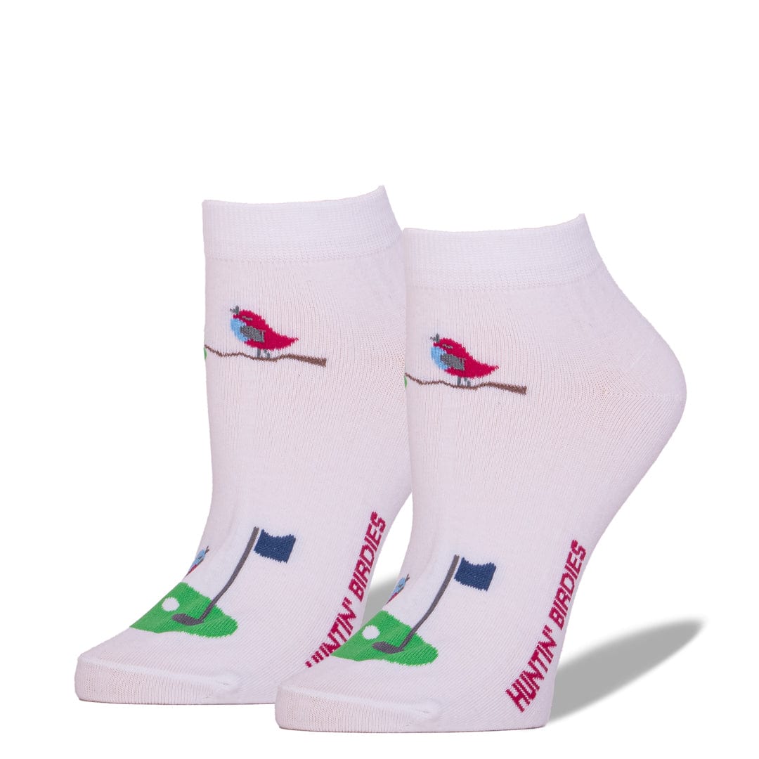 Huntin&#39; Birdies Socks Women&#39;s Ankle Sock White