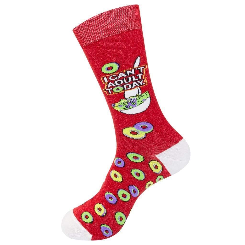 I Can't Adult Today Unisex Crew Sock Red