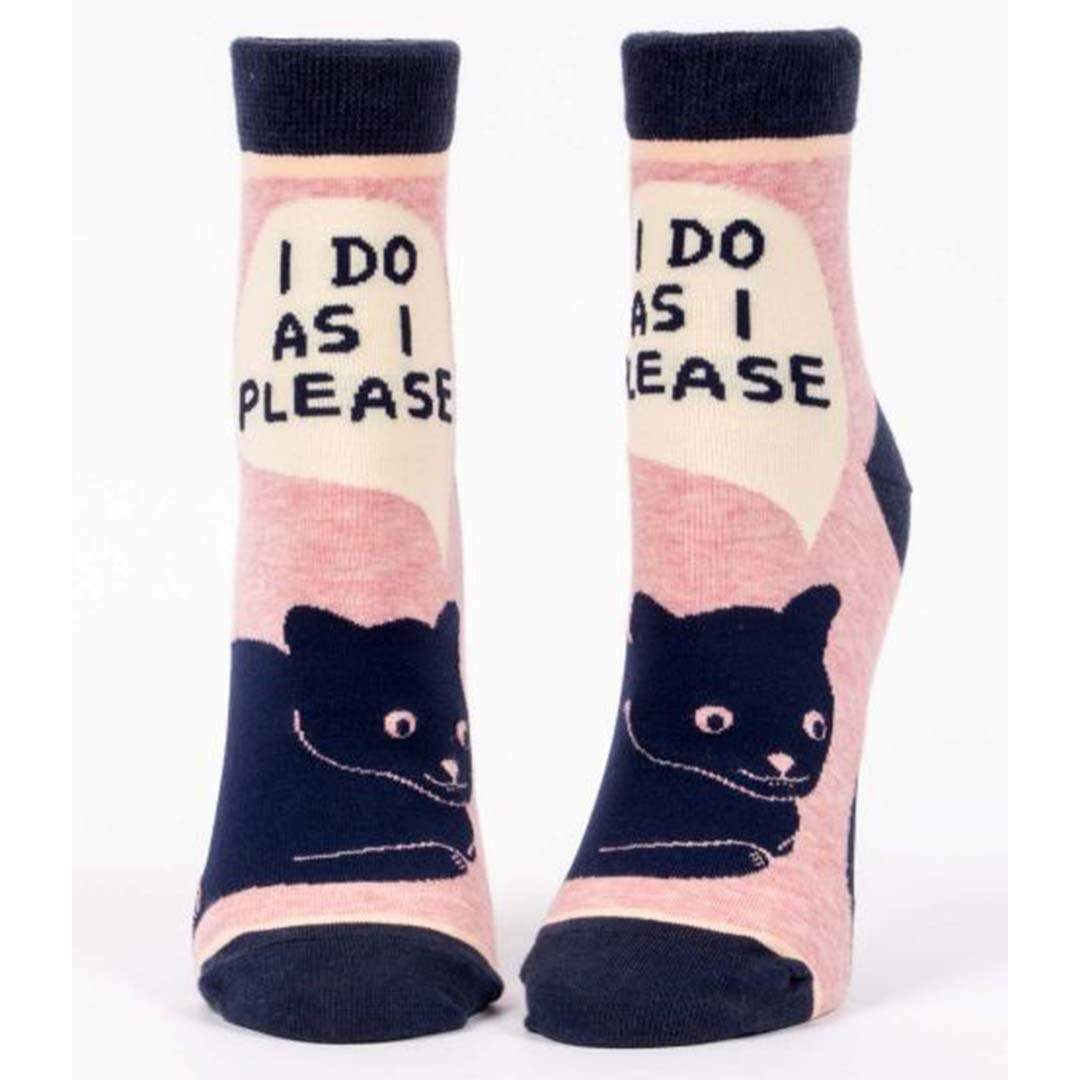 I Do As I Please Women's Ankle Sock Pink