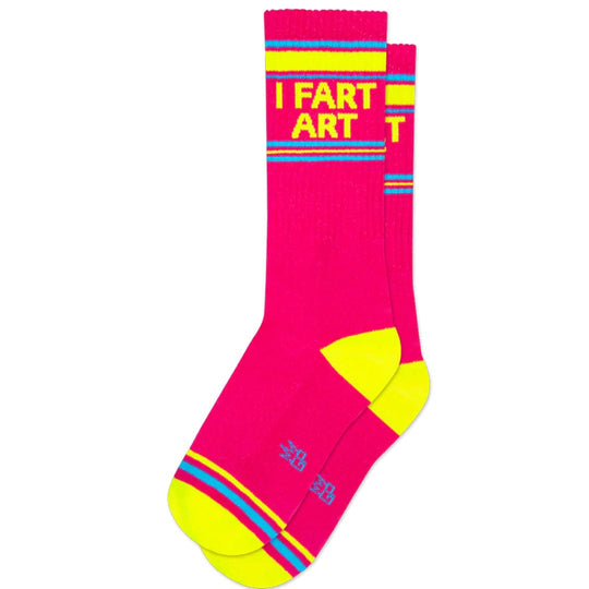 I Fart Art Unisex Crew Socks Pink