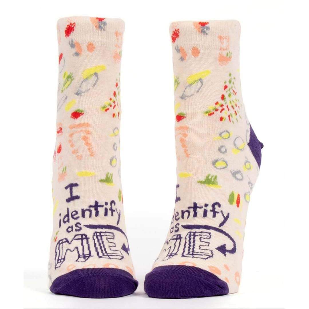 I Identify As Me Women's Ankle Sock Ivory